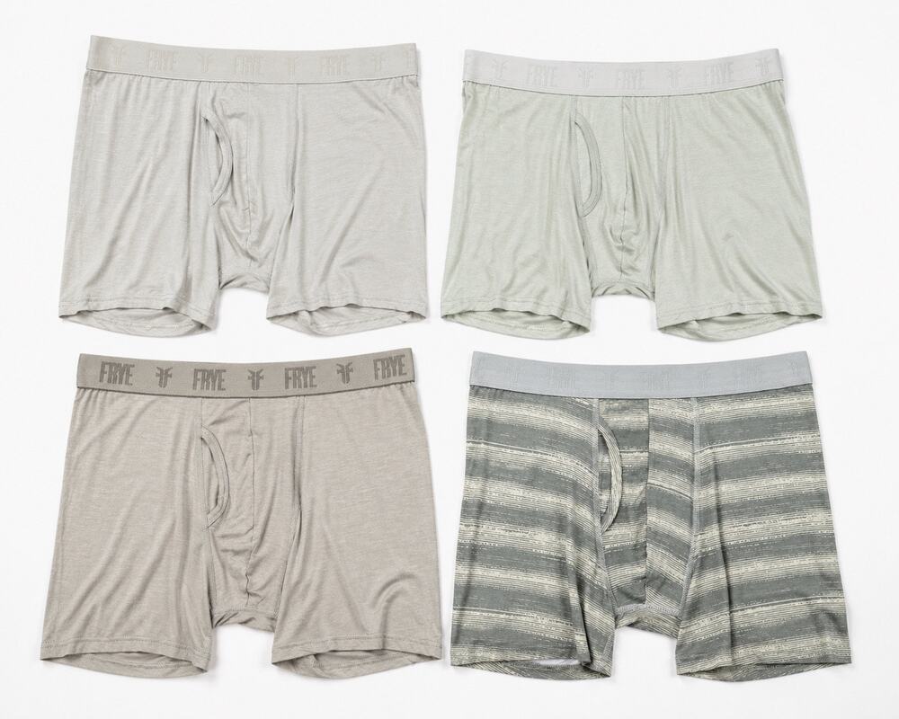 Frye 4.5 Inch Bamboo Blend Boxer Briefs 4 Pack Green NWT — Size Medium